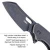 CRKT Pilar II Large EDC Folding Pocket Knife: Everyday Carry, Black Blade, Flipper Open, Frame Lock, Stainless Steel Handle, Reversible Pocket Clip 5315KS view 4
