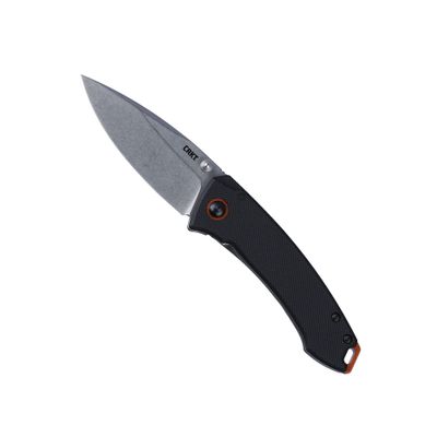 CRKT Tuna Compact Everyday Carry EDC Pocket Folding Knife with Frame Lock: Stainless Steel Plain Edge Blade, G10 Handle, Pocket Clip, 2522