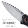 CRKT Tuna Compact Everyday Carry EDC Pocket Folding Knife with Frame Lock: Stainless Steel Plain Edge Blade, G10 Handle, Pocket Clip, 2522 view 4