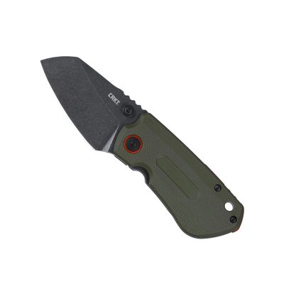 CRKT Overland Compact Outdoor Survival Folding Knife with Frame Lock: D2 Plain Edge Blade, G10 Handle, Pocket Clip, 6277