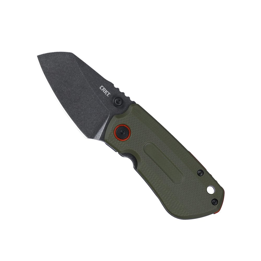 CRKT Overland Compact Outdoor Survival Folding Knife with Frame Lock: D2 Plain Edge Blade, G10 Handle, Pocket Clip, 6277