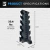 Synergy Custom Fitness 5-Tier Vertical Dumbbell Storage Rack - DBRK5 (Grey) view 3