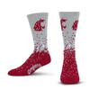 For Bare Feet NCAA WASHINGTON STATE COUGARS Spray Zone Crew Sock Team Color Youth view 1