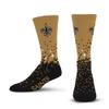 For Bare Feet NFL NEW ORLEANS SAINTS Spray Zone Crew Sock Team Color Youth view 1