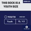 For Bare Feet NFL NEW ORLEANS SAINTS Spray Zone Crew Sock Team Color Youth view 2