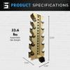 Synergy Custom Fitness 5-Tier Vertical Dumbbell Storage Rack - DBRK5 (Military Tan) view 3