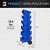 Synergy Custom Fitness 5-Tier Vertical Dumbbell Storage Rack - DBRK5 (Blue) view 3