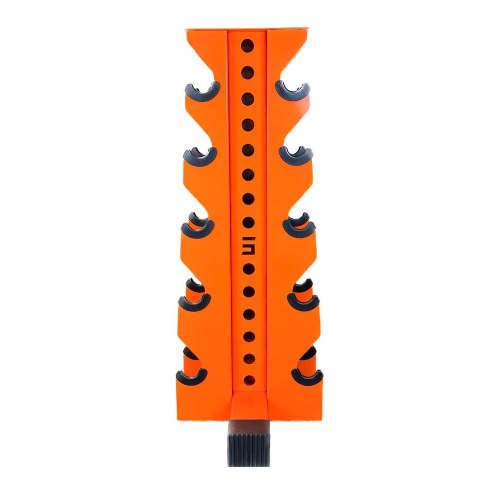 Synergy Custom Fitness 5-Tier Vertical Dumbbell Storage Rack - DBRK5 (Orange)