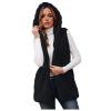 Faux-Fur' Sleeveless Mid-length Hooded Vest Jacket Body Outwear For Women's Light Weather Jacket view 1