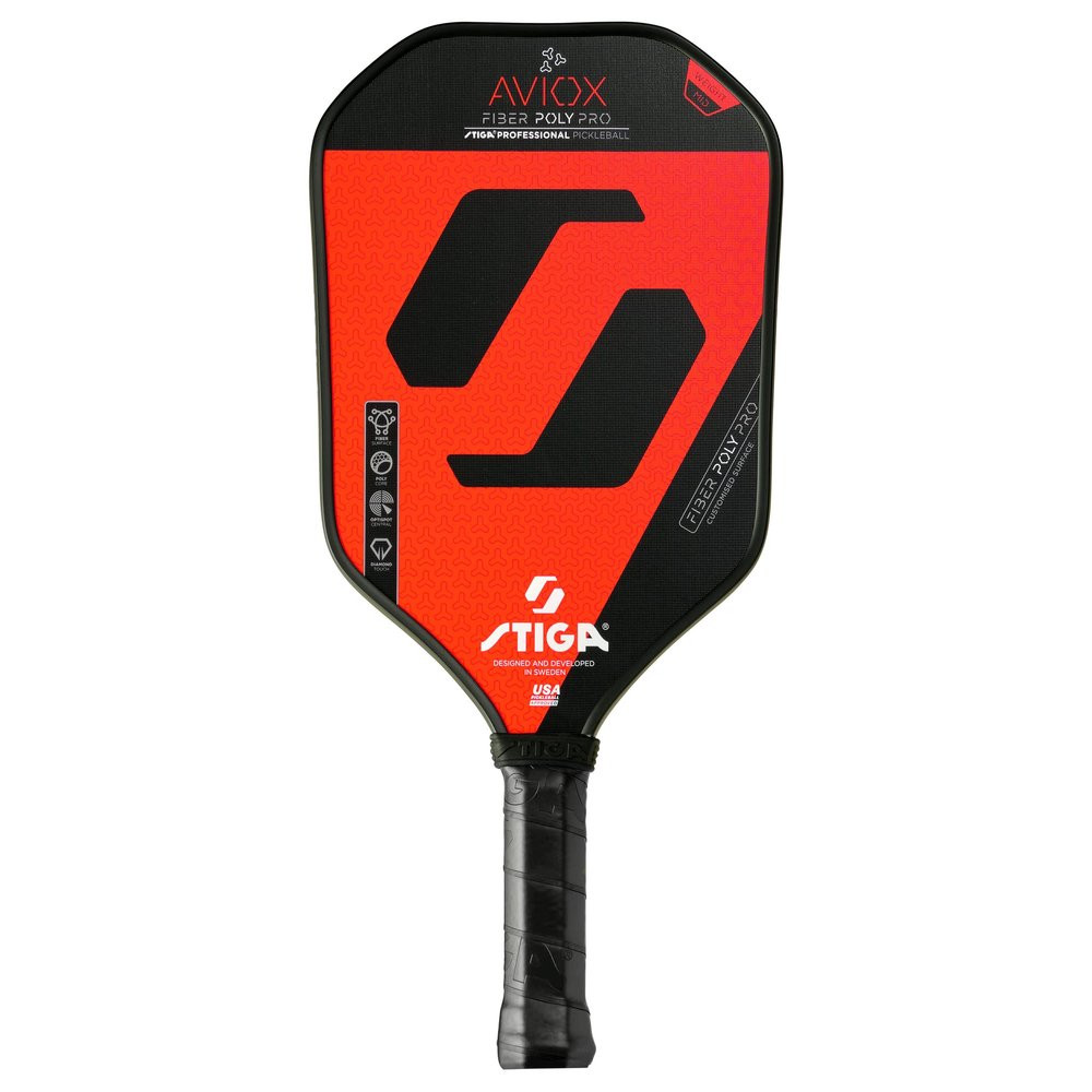 STIGA Aviox Fiber Poly Pro Pickleball Paddle | Midweight Polymer Paddle for Control & Power - Beginners & Experienced Players - USAPA Approved - Designed in Sweden