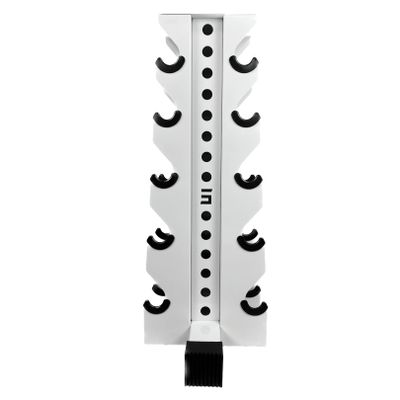 Synergy Custom Fitness 5-Tier Vertical Dumbbell Storage Rack - DBRK5 (White)
