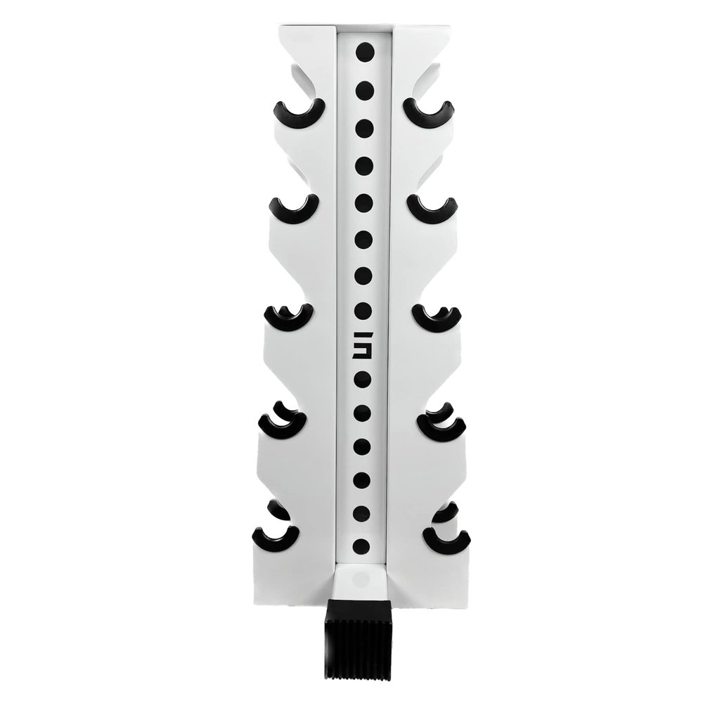Synergy Custom Fitness 5-Tier Vertical Dumbbell Storage Rack - DBRK5 (White)