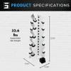Synergy Custom Fitness 5-Tier Vertical Dumbbell Storage Rack - DBRK5 (White) view 3