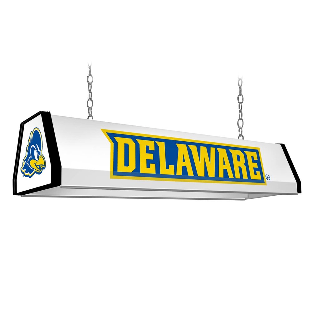 The Fan-Brand NCAA Delaware Blue Hens - White - Standard Pool Table Light - Sports Team Bar Sign Dcor - Home, Dorm, Garage, Office, Fan Cave, Garage