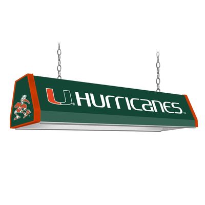 The Fan-Brand NCAA Miami Hurricanes - Green - Standard Pool Table Light - Sports Team Bar Sign Dcor - Home, Dorm, Garage, Office, Fan Cave, Garage