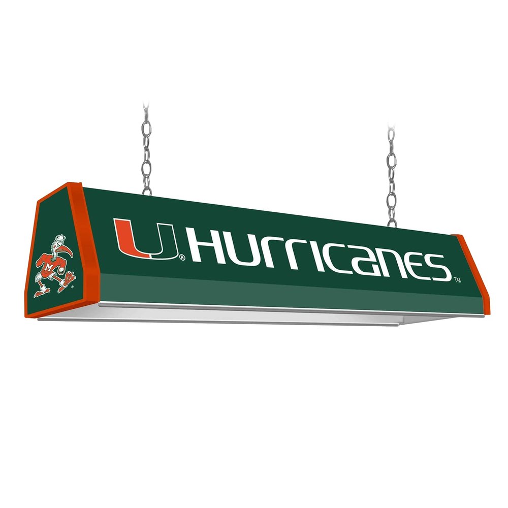 The Fan-Brand NCAA Miami Hurricanes - Green - Standard Pool Table Light - Sports Team Bar Sign Dcor - Home, Dorm, Garage, Office, Fan Cave, Garage