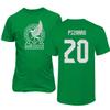 FLAURA Mexican Soccer #20 Pizarro World Football Fans Adult Mens Unisex T-Shirt (Green, 4X-Large) view 1