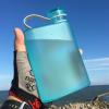 12oz Flat Water Bottle, Fine Workmanship Paper Water Bottle, Easy to Carry, Transparent, Safe, for Travel (Blue) view 2