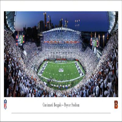 Cincinnati Bengals White Out Football - Unframed 40 x 13.5 Poster by Blakeway Panoramas