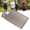 12oz Flat Water Bottle, Fine Workmanship Paper Water Bottle, Easy to Carry, Transparent, Safe, for Travel (Grey) view 3