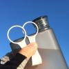 12oz Flat Water Bottle, Fine Workmanship Paper Water Bottle, Easy to Carry, Transparent, Safe, for Travel (Grey) view 4