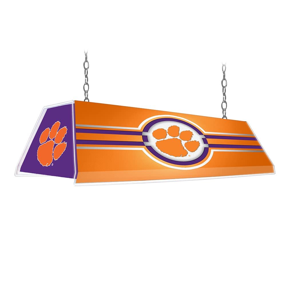 The Fan-Brand NCAA - Clemson Tigers, Orange Edge Glow Pool Table Light - Sports Team Bar Sign Dcor - Home, Dorm, Garage, Office, Fan Cave, Garage