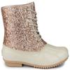 Sugar Womens Duck Boots - Waterproof Shell Insulated Snow Boot-Skylar2-Rose Gold Glitter-8 view 2