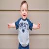Wes and Willy Baby College Sports Fan Outfit One Piece Snap Suit and Short Set Cloudy Yarn Pattern (Penn State Nittany Lions, 24 Months) view 3