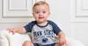 Wes and Willy Baby College Sports Fan Outfit One Piece Snap Suit and Short Set Cloudy Yarn Pattern (Penn State Nittany Lions, 6 Months) view 2