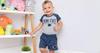 Wes and Willy Baby College Sports Fan Outfit One Piece Snap Suit and Short Set Cloudy Yarn Pattern (Penn State Nittany Lions, 6 Months) view 4