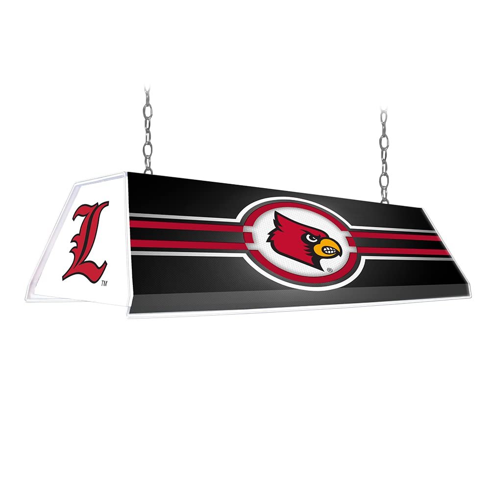 The Fan-Brand NCAA - Louisville Cardinals, Black Edge Glow Pool Table Light - Sports Team Bar Sign Dcor - Home, Dorm, Garage, Office, Fan Cave, Garage