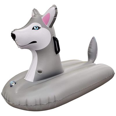 Jet Creations Husky Sledding Tube, Inflatable Snow and Water Sled, Towable with Durable Loop Holder, Toddler Snowboard Doubles as Pool Float, Adults and Kids 3 Years and up. Max 200 lbs.