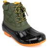 Sugar Womens Duck Boots - Waterproof Shell Insulated Snow Boot-Skippy-Olive/Orange-6 view 1