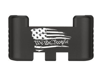 NDZ Performance Aluminum Slide Racker Assist Back Plate for Gen 1-5 Glock 17 19 19x 22 23 24 26 27 31 32 33 34 35 45 47 49, Improved Slide Grip, Black - US Flag We The People