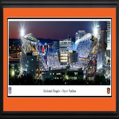 Cincinnati Bengals, Paycor Stadium - 44x18-inch Double Mat, Deluxe Framed Picture by Blakeway Panoramas
