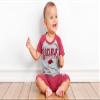 Wes and Willy Baby College Sports Fan Outfit One Piece Snap Suit and Short Set Cloudy Yarn Pattern (Arkansas Razorbacks, 12 Months) view 4