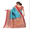 IMTRA FASHION Women's Indian Sari Printed Art Silk Saree with Blouse Piece Blue (MINALI RAMA) view 2