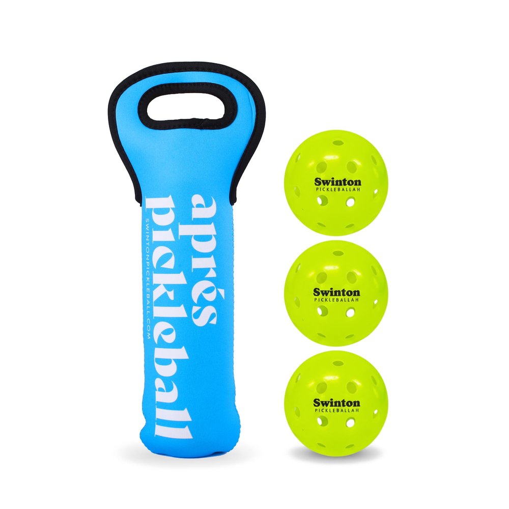 Swinton Pickleball Balls Pack of 3 with Sleeve Indoor & Outdoor Pickleball Balls Durable Polyethylene, Consistent Bounce & High Visibility Tournament Pickleballs