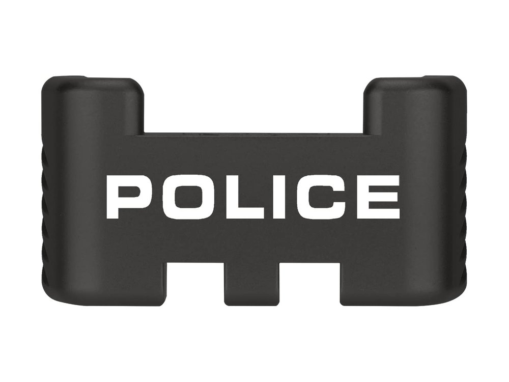 NDZ Performance Aluminum Slide Racker Assist Back Plate for Gen 1-5 Glock 17 19 19x 22 23 24 26 27 31 32 33 34 35 45 47 49, Improved Slide Grip, Black - Police One Line Text
