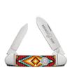 WHISKEY BENT HAT CO. Traditional Canoe Folding Knife 3.63" Closed Length 440C Stainless Steel Blades (The Warrior) view 1