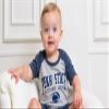 Wes and Willy Baby College Sports Fan Outfit One Piece Snap Suit and Short Set Cloudy Yarn Pattern (Penn State Nittany Lions, 12 Months) view 2