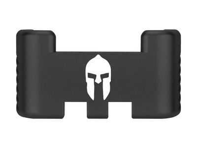 NDZ Performance Aluminum Slide Racker Assist Back Plate for Gen 1-5 Glock 17 19 19x 22 23 24 26 27 31 32 33 34 35 45 47 49, Improved Slide Grip, Black - Spartan Helmet 1