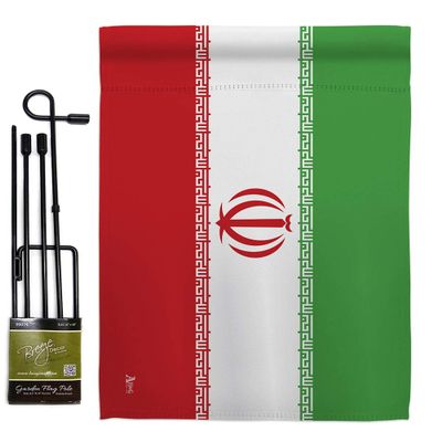 Americana Home & Garden Iran Garden Stand with Iranian Life Freedom Humen Women Right Support Gifts for Her Flag Poles for Outside House Home Decor Yared Banner Tapestry Outdoor, Made in USA