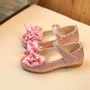 12 Month Old Shoes Girl Children Shoes Princess Bowknot Leather Girl Dance Fashion Nubuck Single Baby Shoes Glittery Shoes Toddler Girls Pink view 2