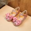 12 Month Old Shoes Girl Children Shoes Princess Bowknot Leather Girl Dance Fashion Nubuck Single Baby Shoes Glittery Shoes Toddler Girls Pink view 4