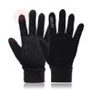DEX FIT Warm Fleece Winter Outdoor Gloves LG201 Thermal, Ideal for Running, Hiking, Cycling Outdoor in Cold Weather, Touchscreen Compatible, Firm Silicone Grip, Washable; Black L (9) 1 Pair view 1