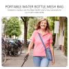 Water Bottle Mesh Sleeve with Adjustable Shoulder Strap Water Bottle Holder Sling Dog Bag for Sports Gym Hiking Camping Walking view 2