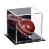 Better Display Cases Acrylic Cricket Ball Display Case with Mirror and Black Base 4" x 4" x 4" (B23/A057) view 1