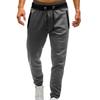 Men's Heavyweight Fleece Cargo Sweatpants Stretch Elastic Waist Baggy Joggers Drawstring Outdoor Trousers with Pockets view 2