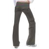 Women's Soft Cargo Pants Lightweight Outdoor High Waist Cargo Yoga Pants Wide Leg Casual Relaxed Fit Cargo Leggings view 3